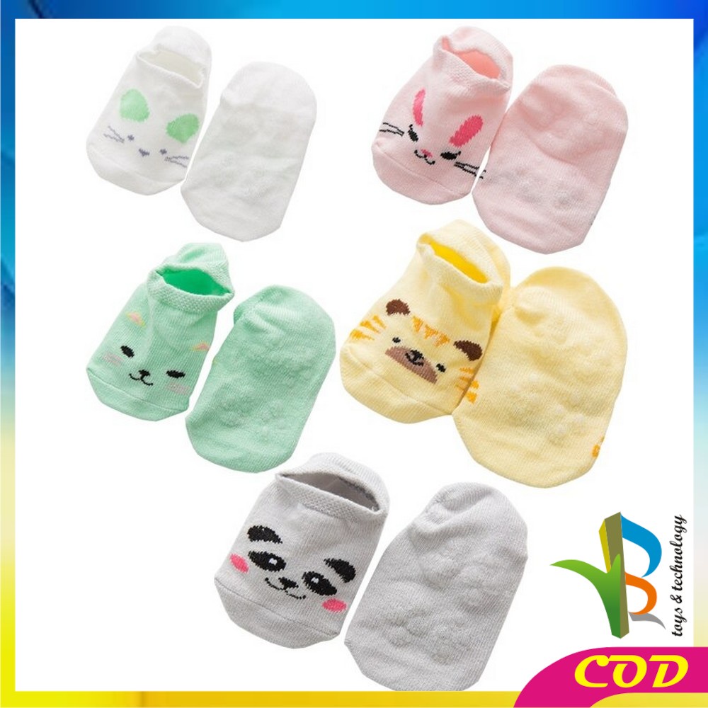 RB-P50 Kaos Kaki Pendek Anak Bayi Karakter Hewan Bahan Katun Lembut / Kaus Kaki Lucu Model Korea Import Cute Baby Sock