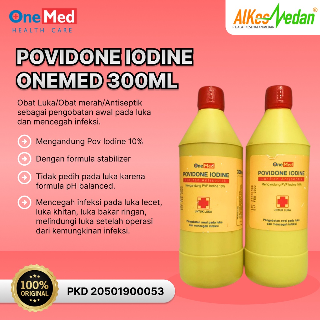 POVIDONE IODINE ONEMED 300ML ALKES MEDAN ALAT KESEHATAN MEDAN