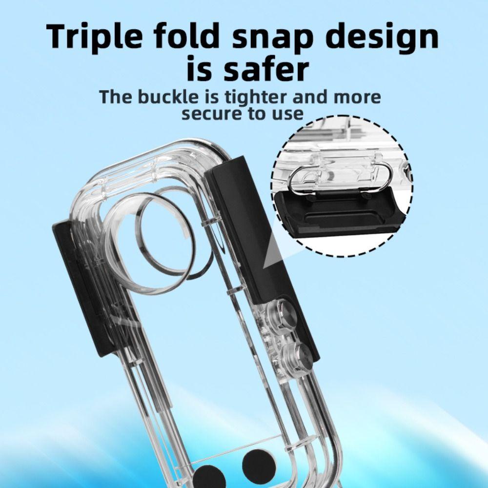 POPULAR Casing Anti Air Populer 40M Kerang Kamera Action Panorama Bawah Air Untuk Insta360 X3