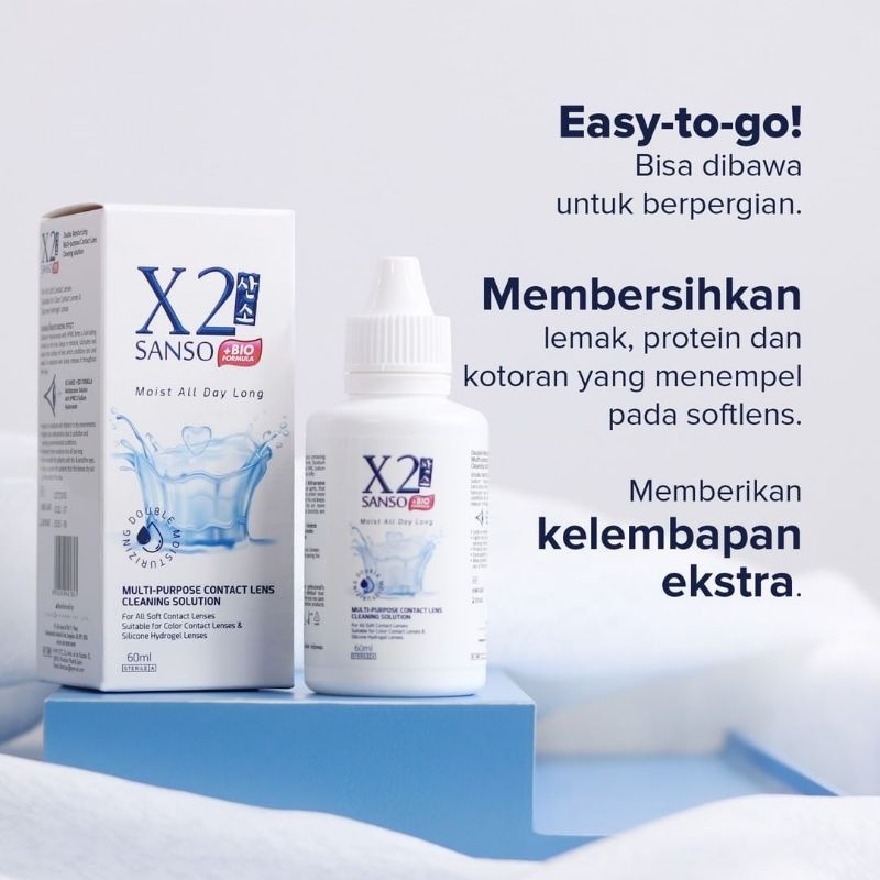 X2 Sanso Bio Formula 60ML Cairan Softlens Multi Purpose Solution