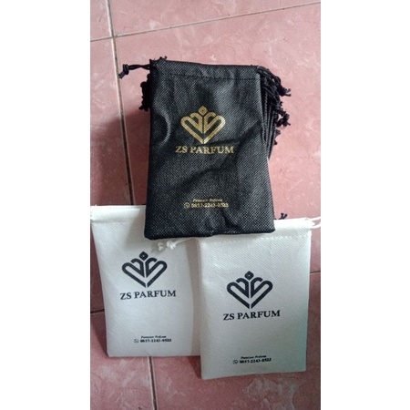 Kantong Parfum Serut / Tas Parfum Spunbond / Pouch Custom / Pouch Parfum / Pouch Souvenir