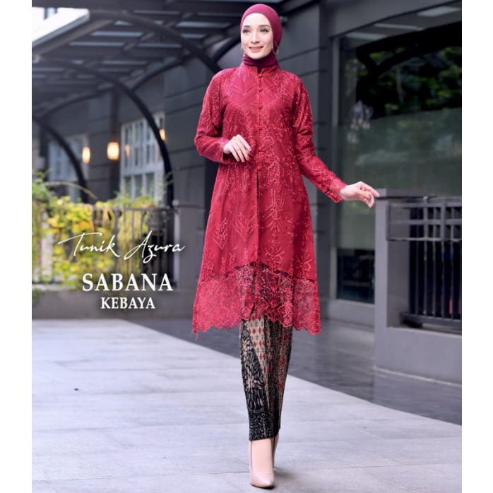 Permata Olshop / Kebaya Tunik Busui Tulle Kancing Depan / Kebaya Modern / Tunik Kebaya Busui / Kebaya Kondangan / Kebaya Seragam