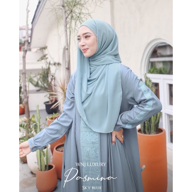 PASHMINA LUXURY PLEGADIS IED SERIES By WNJ Bahan Baby Doll Armany, Kain Lembut Flowy Elegant Ringan 