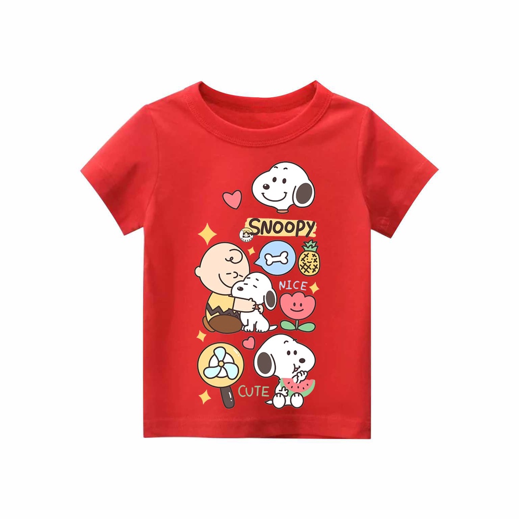 Kaos Anak laki-laki &amp; perempuan motif Snoopy cute | kaos cotton combed 30s printing | Kaos Distro anak