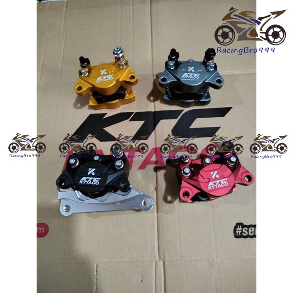 kaliper ktc kytaco 2p besar kN01V2 buat nmax old blkg plus breket n baut grey black red gold pnp