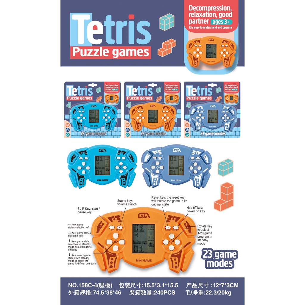 MAINAN ANAK TETRIS GAME UNIK TRANSFORMER TERBARU GAMEWATCH GIMBOI SNI