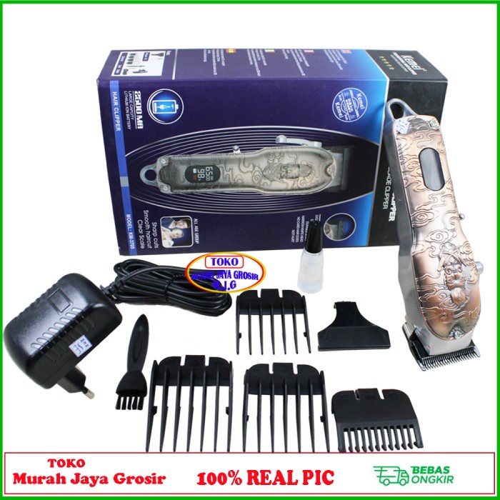 Mesin Cukur Rambut Cas Kemei KM 3705 Alat Potong & Pangkas Rambut Asli