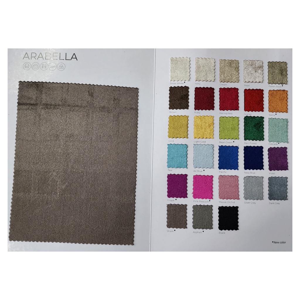 KAIN BLUDRU GLOSSY / SUEDE HALUS REGENCY - ARABELLA (SOFA, JOK, KURSI)