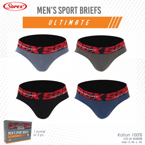 ❤ MIMI ❤ BIG SALE SOREX CELANA DALAM SEGITIGA BOXER PRIA CD SPORT MAN MURAH LK 3008 3713 38221