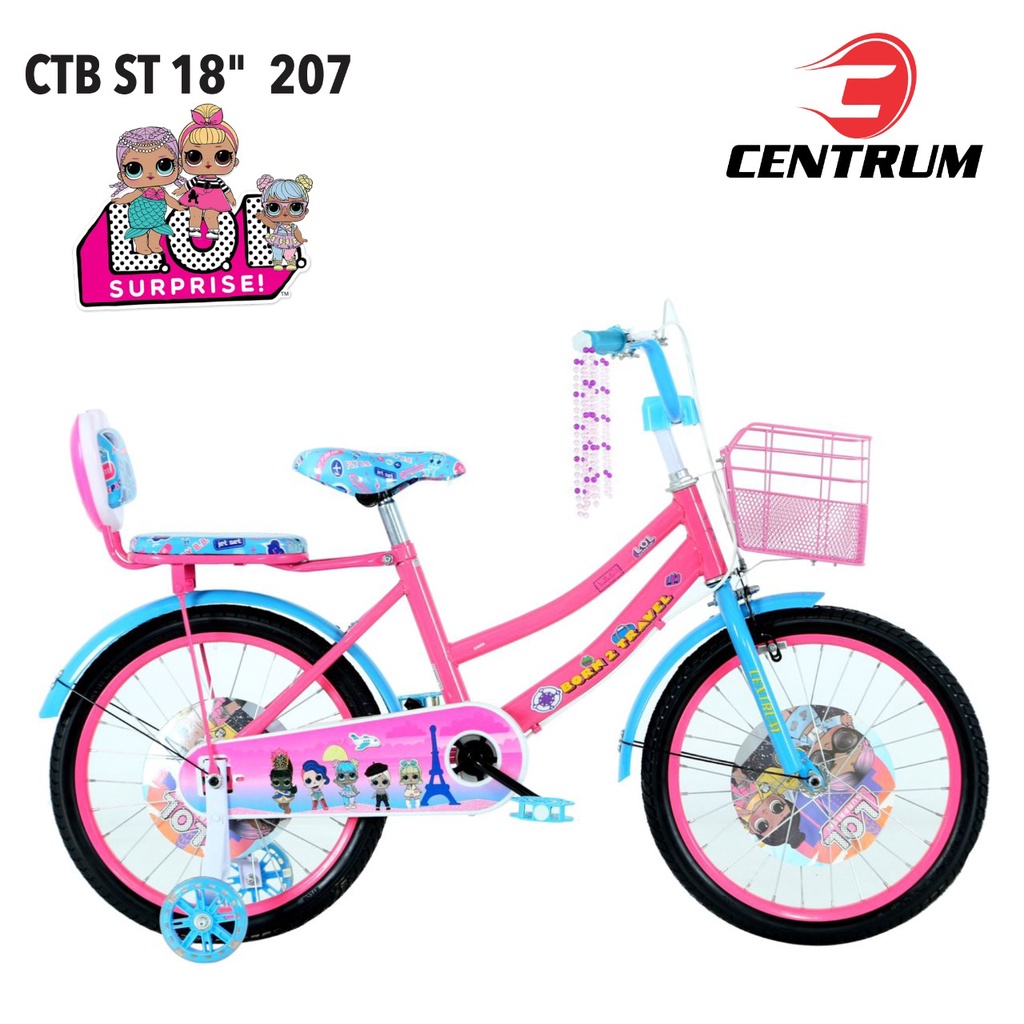 Sepeda Anak Cewek Perempuan  Bmx Mini Centrum 206 Ban Pompa Ukuran 12 Inch , 16 Inch dan 18 Inch