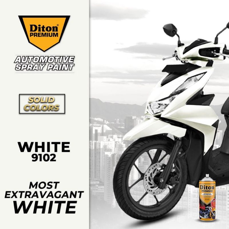 Pilok Cat DITON Premium 400cc Putih /White (9102)Tahan Bensin.Cepat Kering.Cat Semprot Pylok