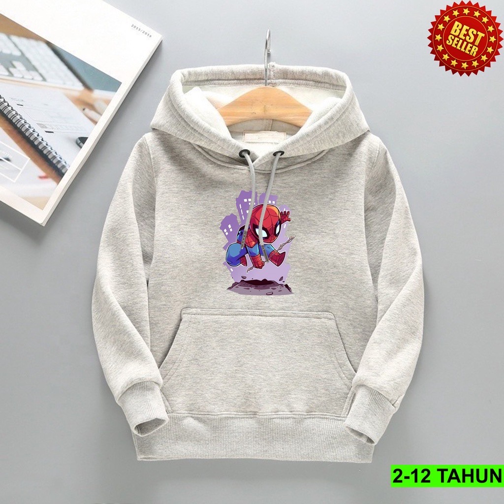 Jumper Hoodie Anak  SPYDER KIDs II Jaket Hoodie Anak Viral Bahan Fleece Sz M - XL ( Laki Laki &amp; Peremepuan )