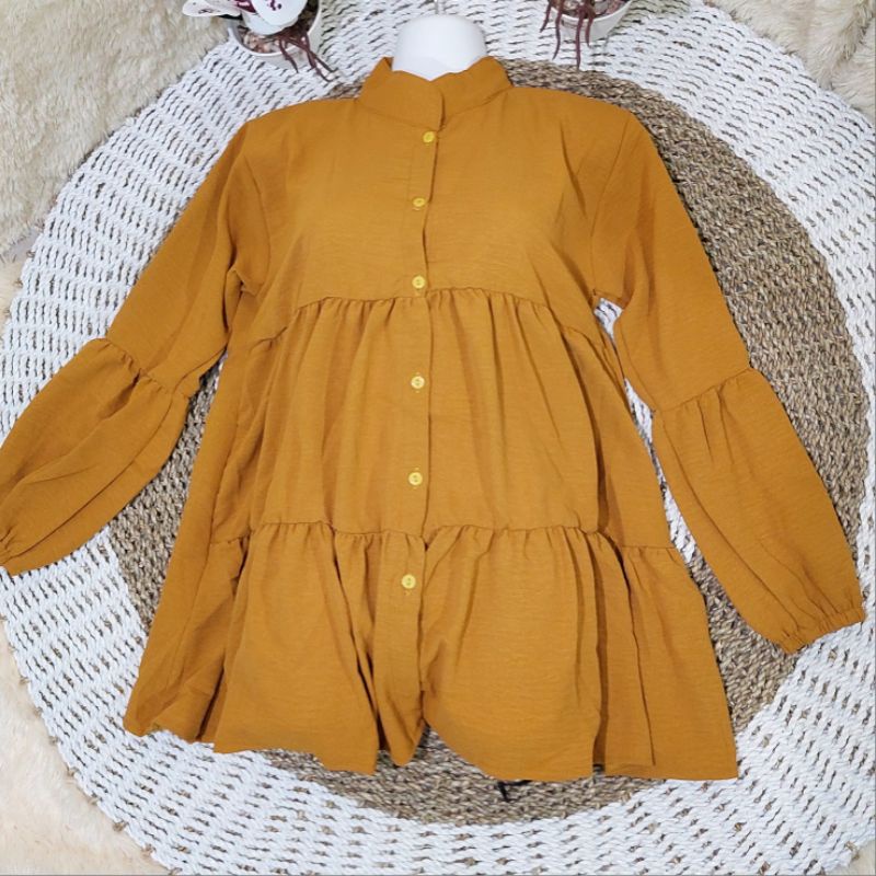 Blouse Danita Ruffle Crinkle Airflow Allsize Fit to XL