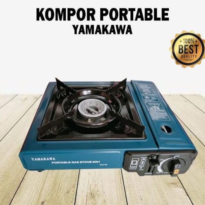 Peralatan Kompor Portable Merk Yamakawa Bisa 2 In 1 Gas Lpg / Gas Kaleng Sni Top