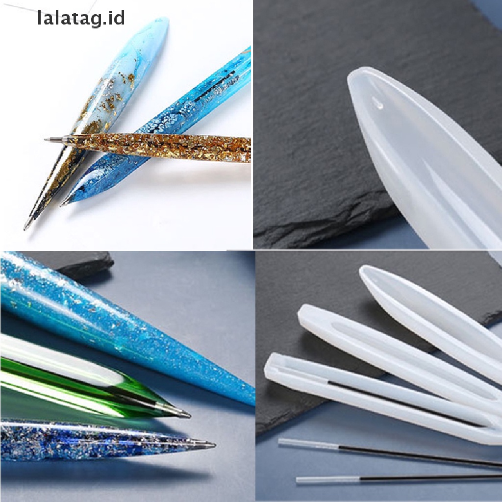 [lalatag] Pen Uv Resin Epoxy Silicone Mold DIY Ballpoint Pen Case Membuat Isi Ulang Alat [ID]