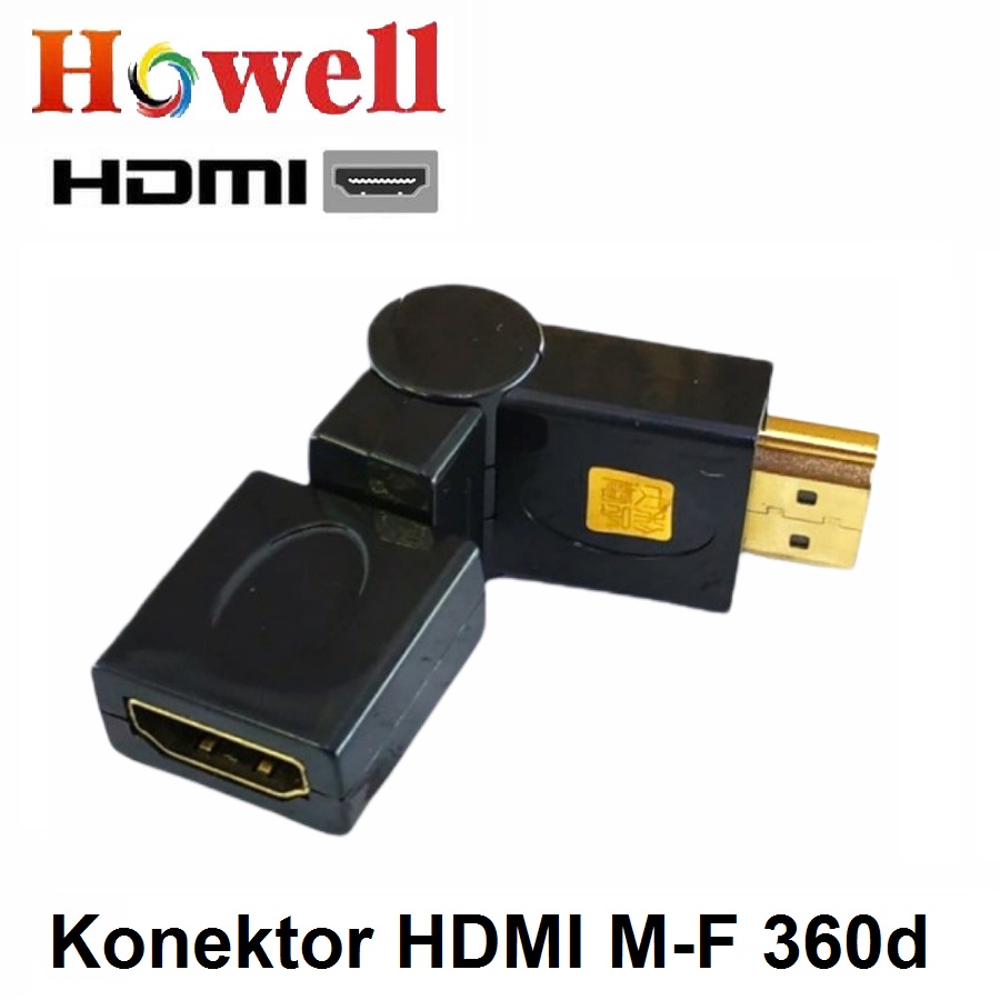 Howell Konektor hdmi Male to Female 360d Putar