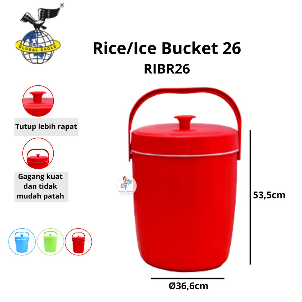 Rice Ice Bucket Termos Nasi Es 26 RIBR26 Global Eagle