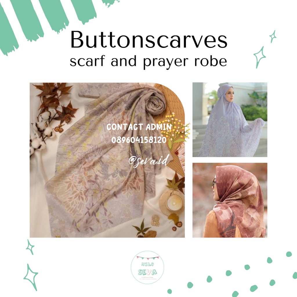 DEFECT MINOR BUTTONSCARVES PRAYER ROBE AND VOAL MUKENA DAN JILBAB BUTTONSCARF GRANADA LA BELLE THE R