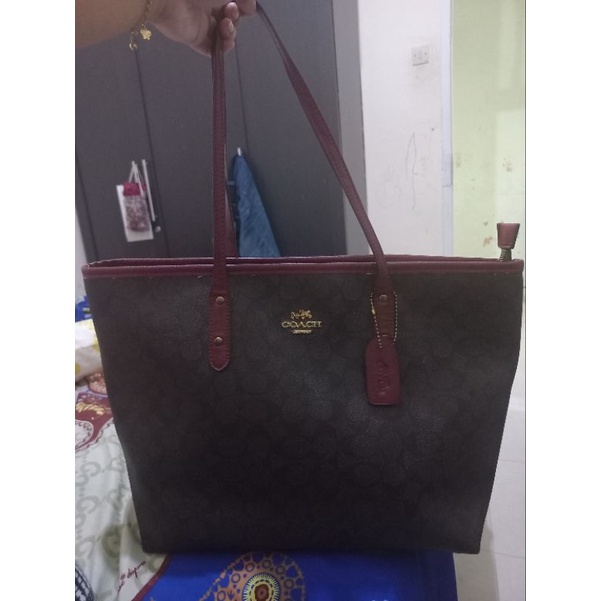 preloved tote bag coach signature