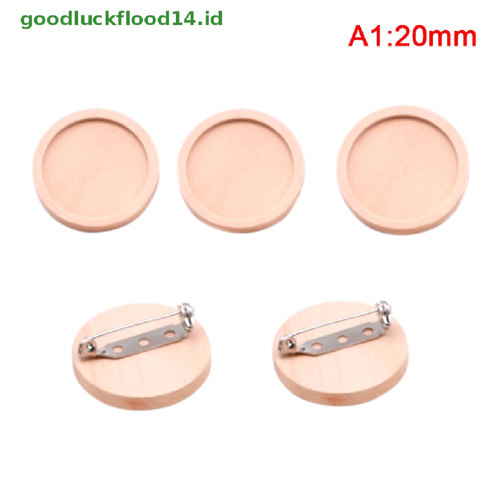 [GOOGFOUR] 5pcs Set Dasar Bros Cabochon Kayugs20 25 30 40mm Dia Nampan Bezel Bulat Diy Bros Pin Backs Untuk Membuat Perhiasan [TOP]