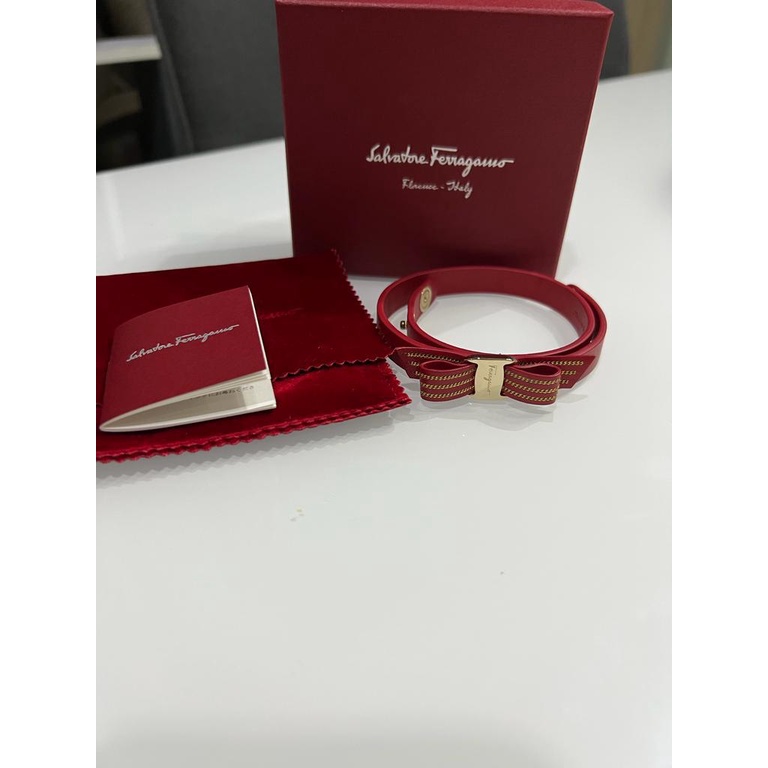 Gelang Wanita Authentic Bracelet S*lv*tore F*rrag*mo Red Original Branded Preloved