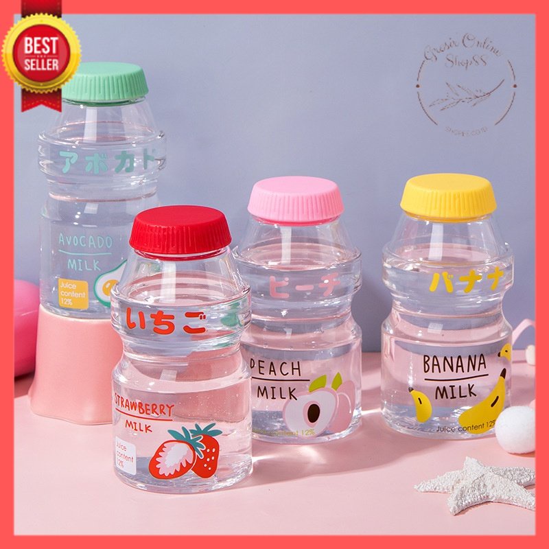 GOS -C315- Botol Minum Anak Korea - Botol Minum Bening Anak Model Fruity - Botol Minum Viral Motif Buah