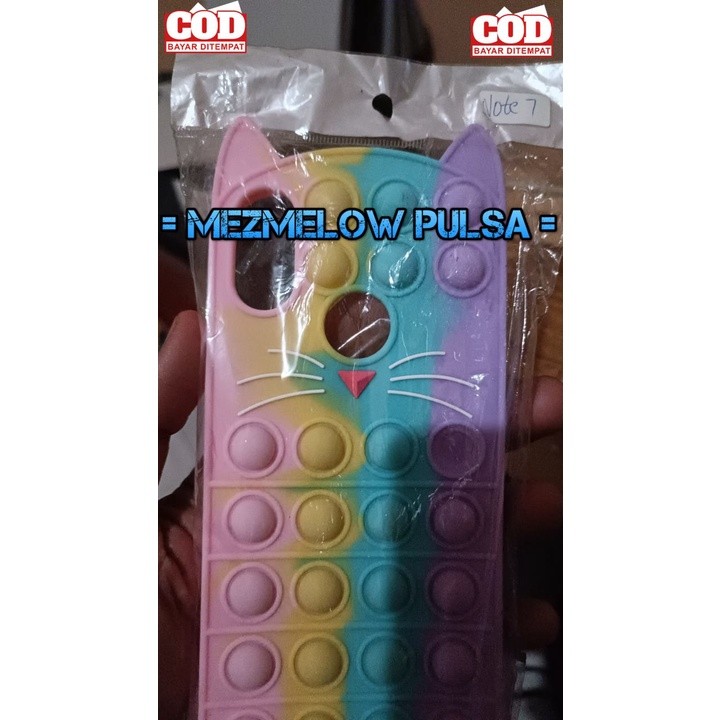 Casing Case Lembut Soft Case POP IT 3d karakter Kucing Case XIAOMI REDMI NOTE 7 PRO / REDMI NOTE 7