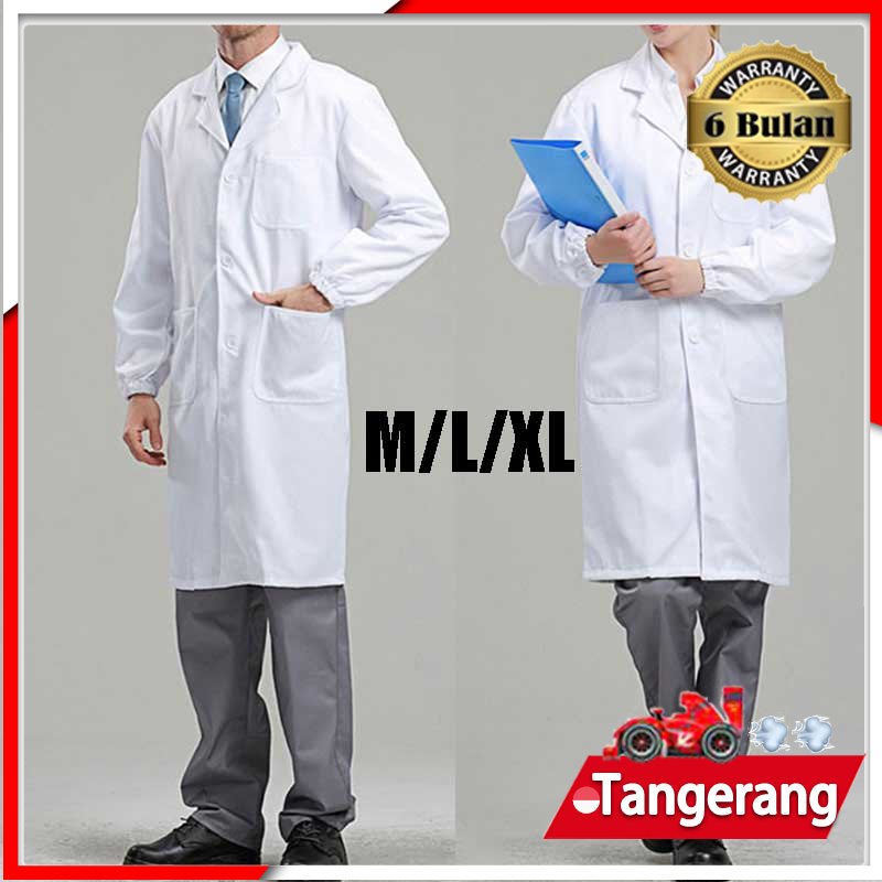 Jas Dokter Lengan Panjang JAS LAB Unisex JAS Labolatorium JAS Praktek Rumah Sakit