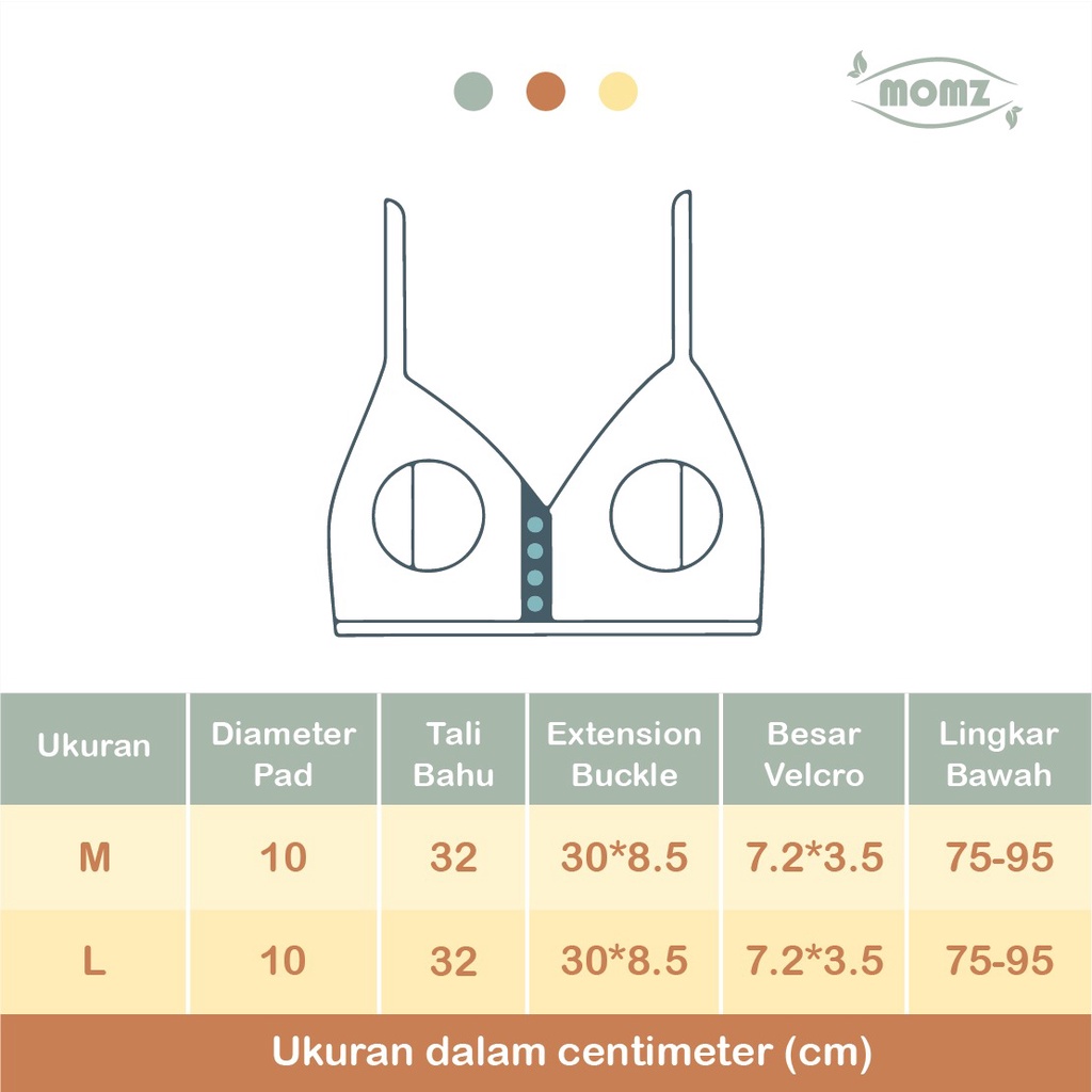 MOMZ HANDS FREE PUMPING BRA - BRA POMPA ASI / MENYUSUI SIZE M L