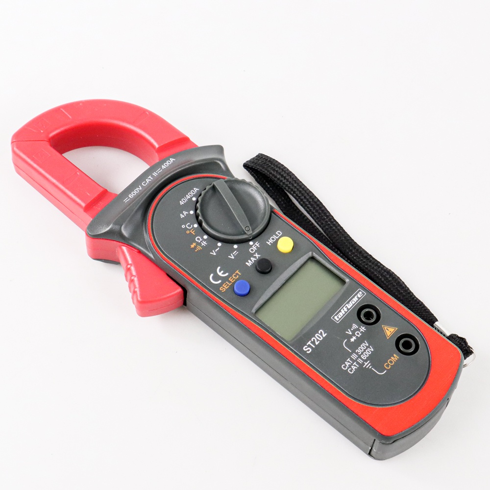 Taffware ANENG Digital Multimeter Voltage Tester Clamp with Temperature Prob - ST202 - Red