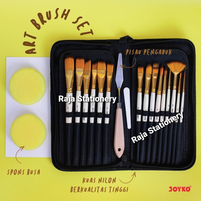 

Kulu Joyko Brush Full Set Scalpel Sponge / Set Kuas Lukis Lengkap Brs-12