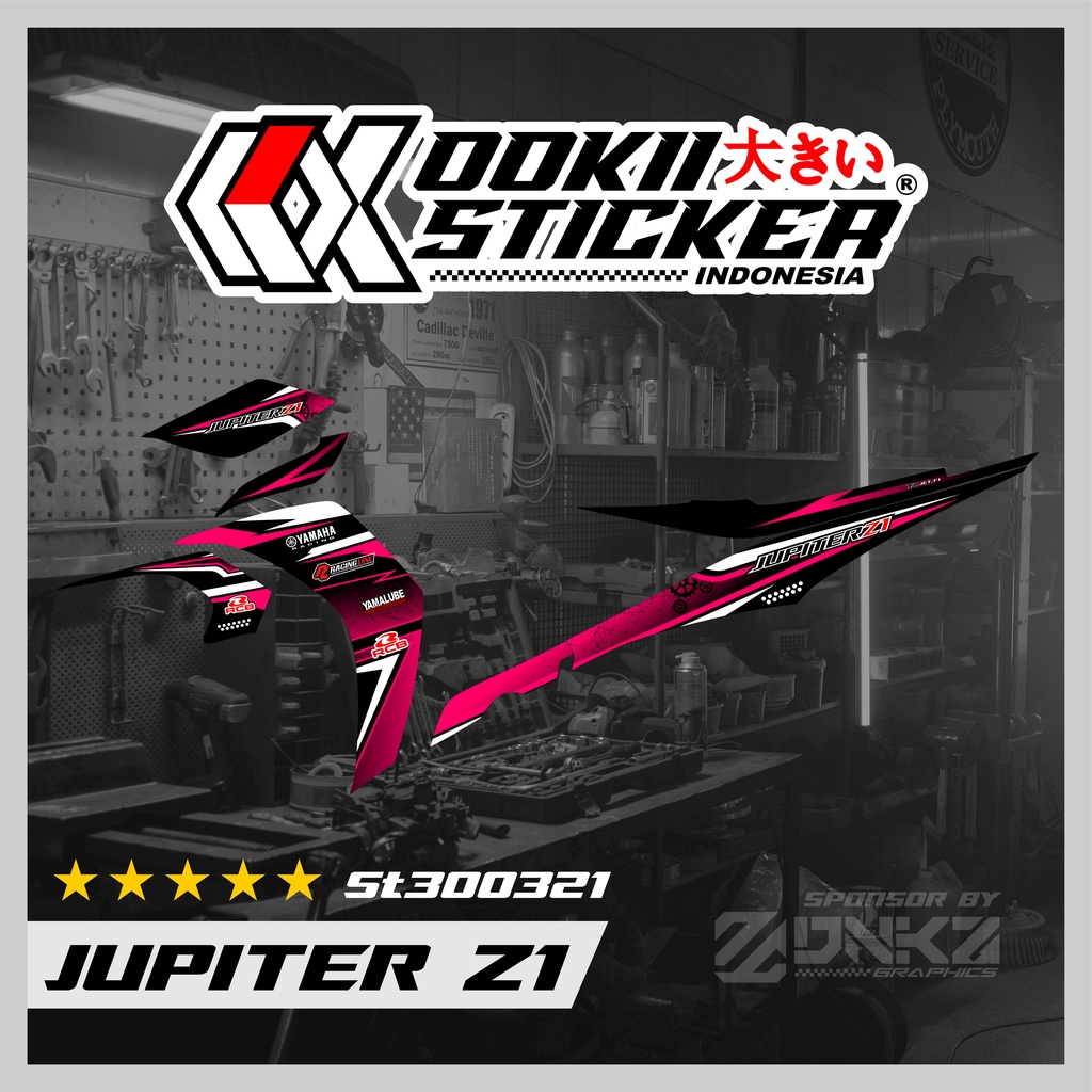 Stiker Jupiter Z1 Lagenda 115Z Jupiter RC Decal Striping Jupiter Z1 Premium Racing ST300321 OOKII
