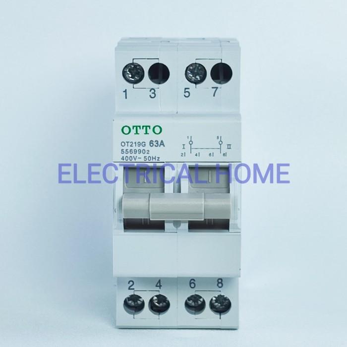 Cos Change Over Switch Ohm Saklar Model Mcb Din Rail 2Phase 63A Otto
