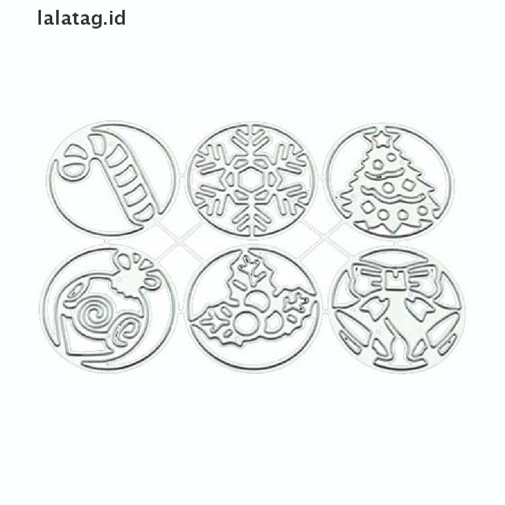 [lalatag] Cut Die 6Pcs Lingkaran Natal Scrapbook Kertas Craft Blade Punch Stencils Mati [ID]