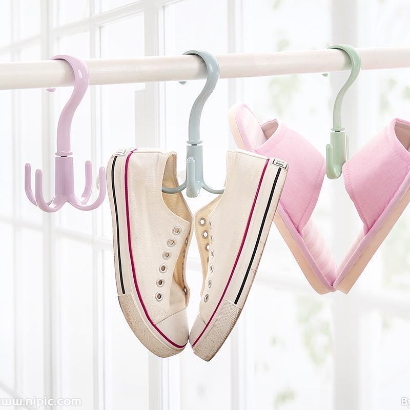 [EIKE] GANTUNGAN PUTAR 4 KAIT 360 DERAJAT / GANTUNGAN BAJU / HANGER PAKAIAN / GANTUNGAN SANDAL SEPATU
