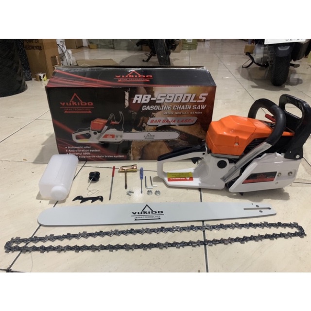 Jual Mesin ChainSaw 22 In 2 BAR BAJA Tak Gergaji Potong Pohon Kayu ...