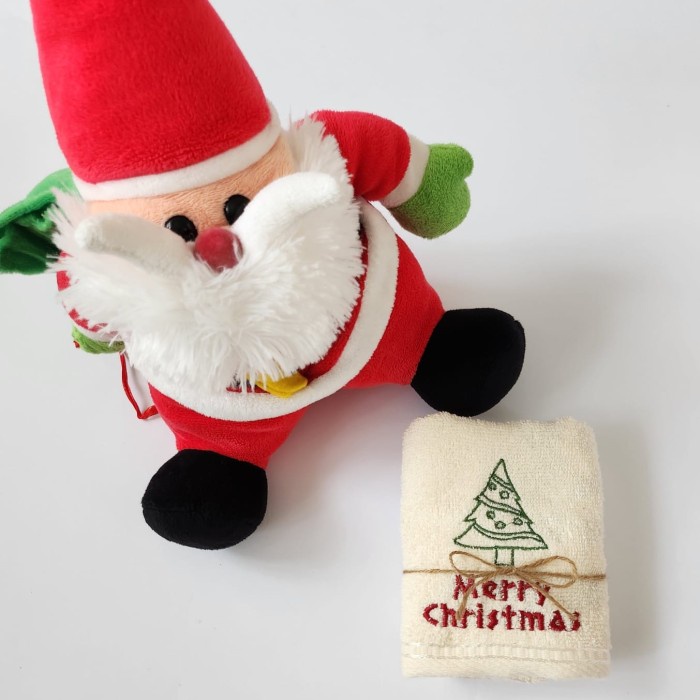 Souvenir Natal/ Kado/ Hadiah Handuk Bordir