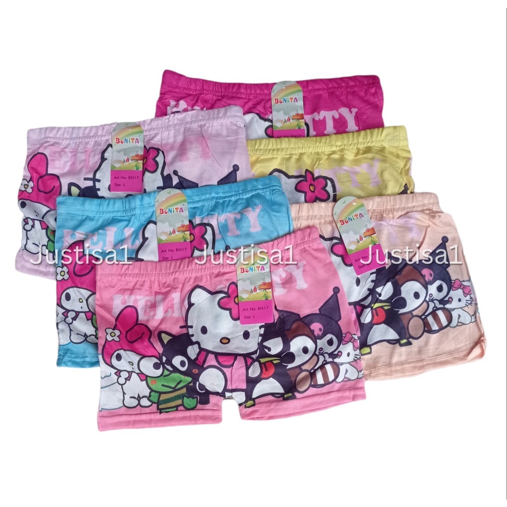 6 PCS CELANA BOXER ANAK CEWEK -  BOXER ANAK PEREMPUAN TERMURAH