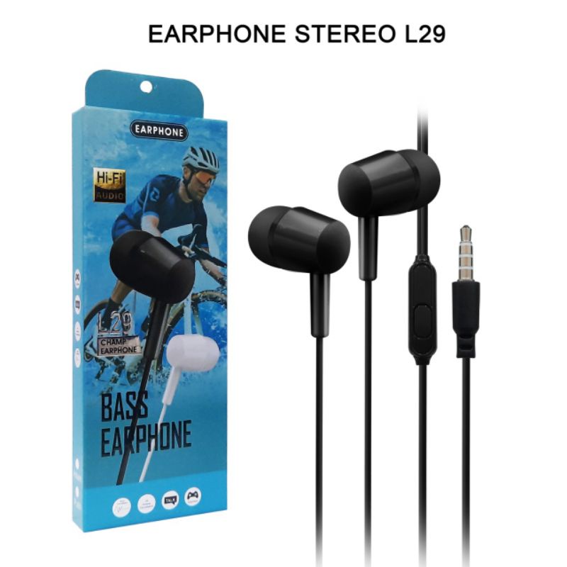 EARPHONE HANDSFREE HEADSET L29 STEREO SUPER BASS