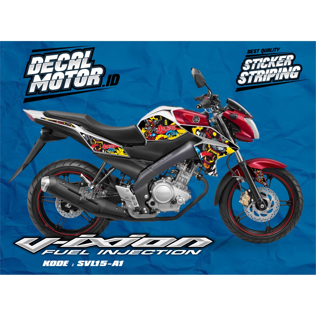 Sticker Striping Yamaha Vixion Lightning Hologram - Striping List Motor Vixion 2013-2015 - Aksesoris