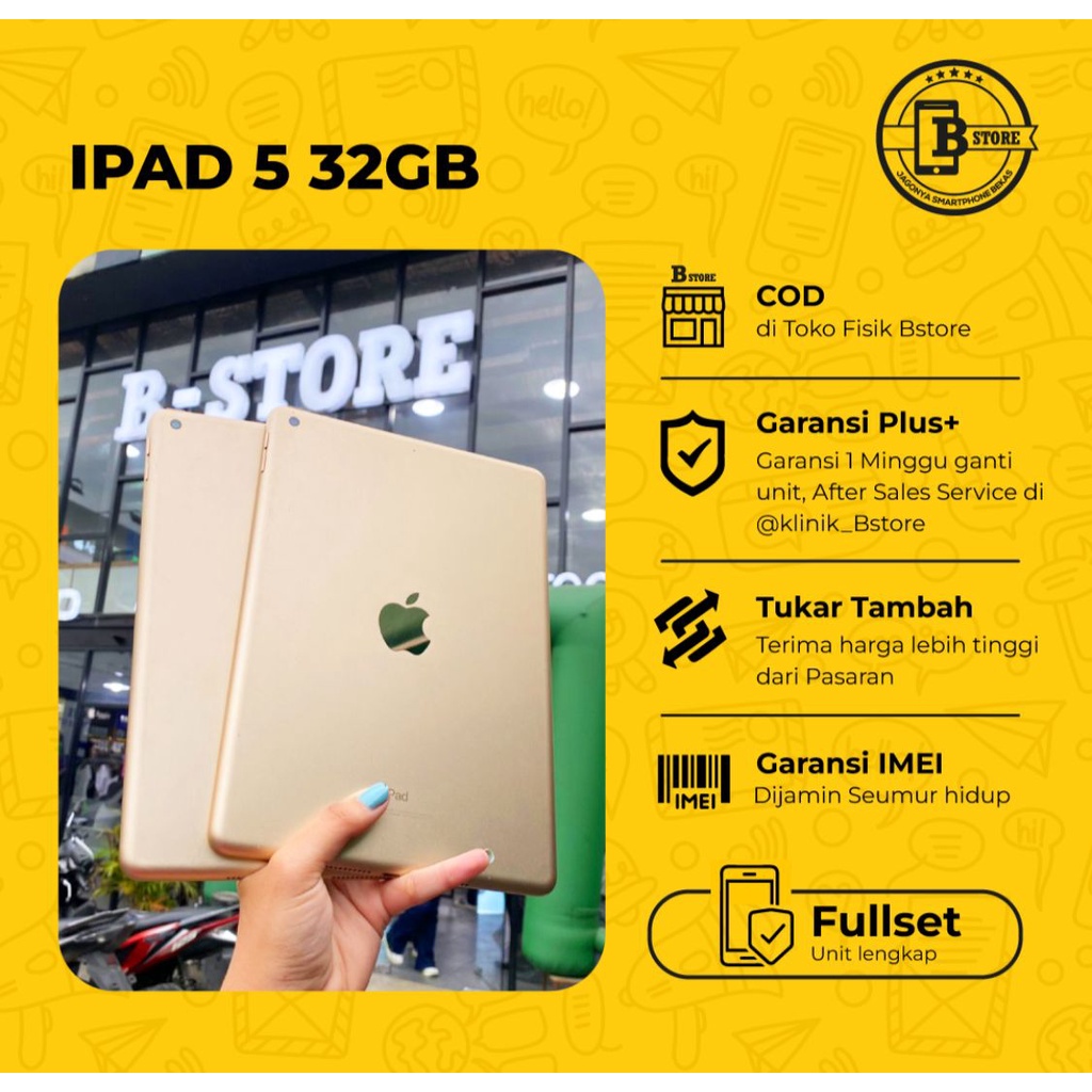 iPad 5 32GB - Apple - Batangan - 32 GB - WIFI ONLY