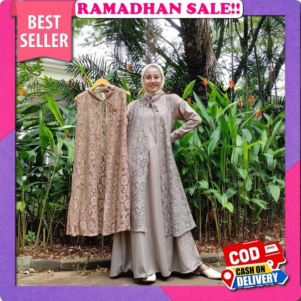Vip-Top [M L Xl Xxl] Metta Maxy - Gamis Wanita Kekinian Terbaru Baju Kondangan Remaja Bahan Syakila 