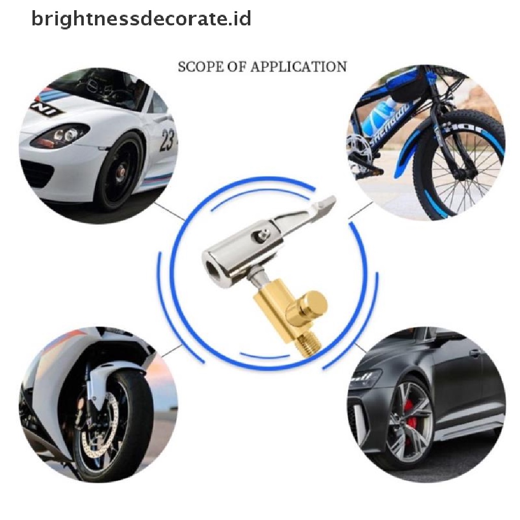 [Birth] Stainless Steel Tire Chucks Angin Kompresor Air Chucks Tire Inflation Nozzle [ID]