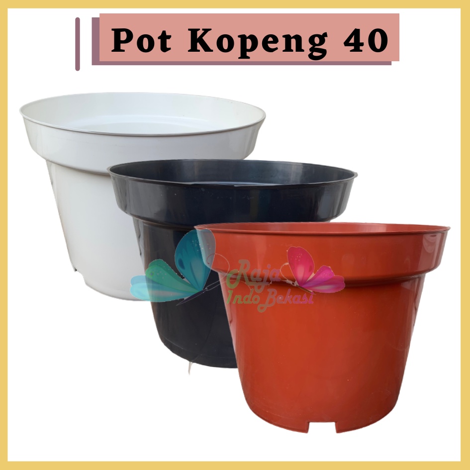 PROMO Pot Kopeng 40 Putih Coklat Hitam Besar Jumbo Plastik Ukuran 40cm 50cm 70 cm 100cm Pot Putih Besar Jumbo