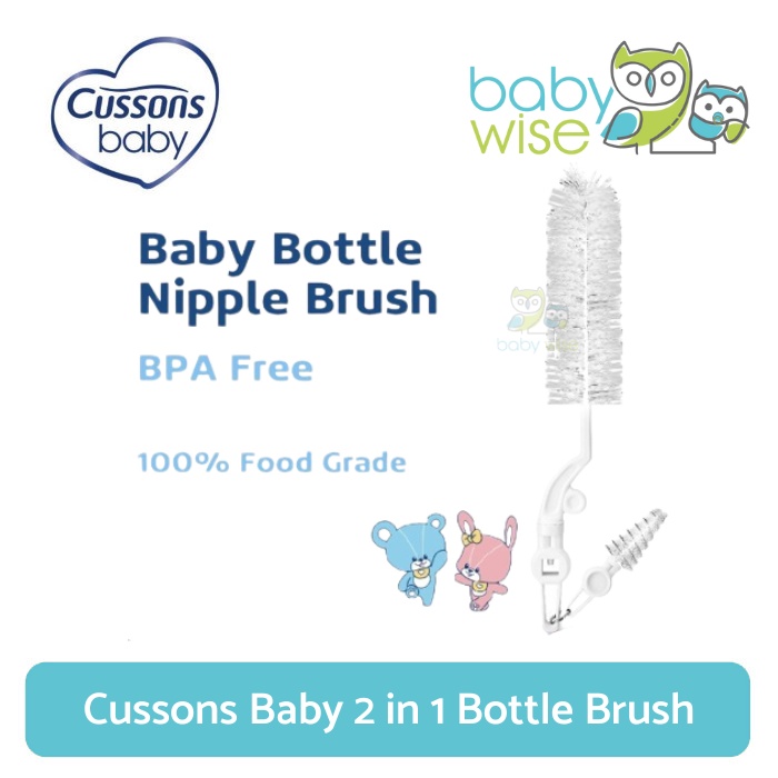 Cussons Baby 2 in 1 Bottle Brush - Sikat Botol Bayi