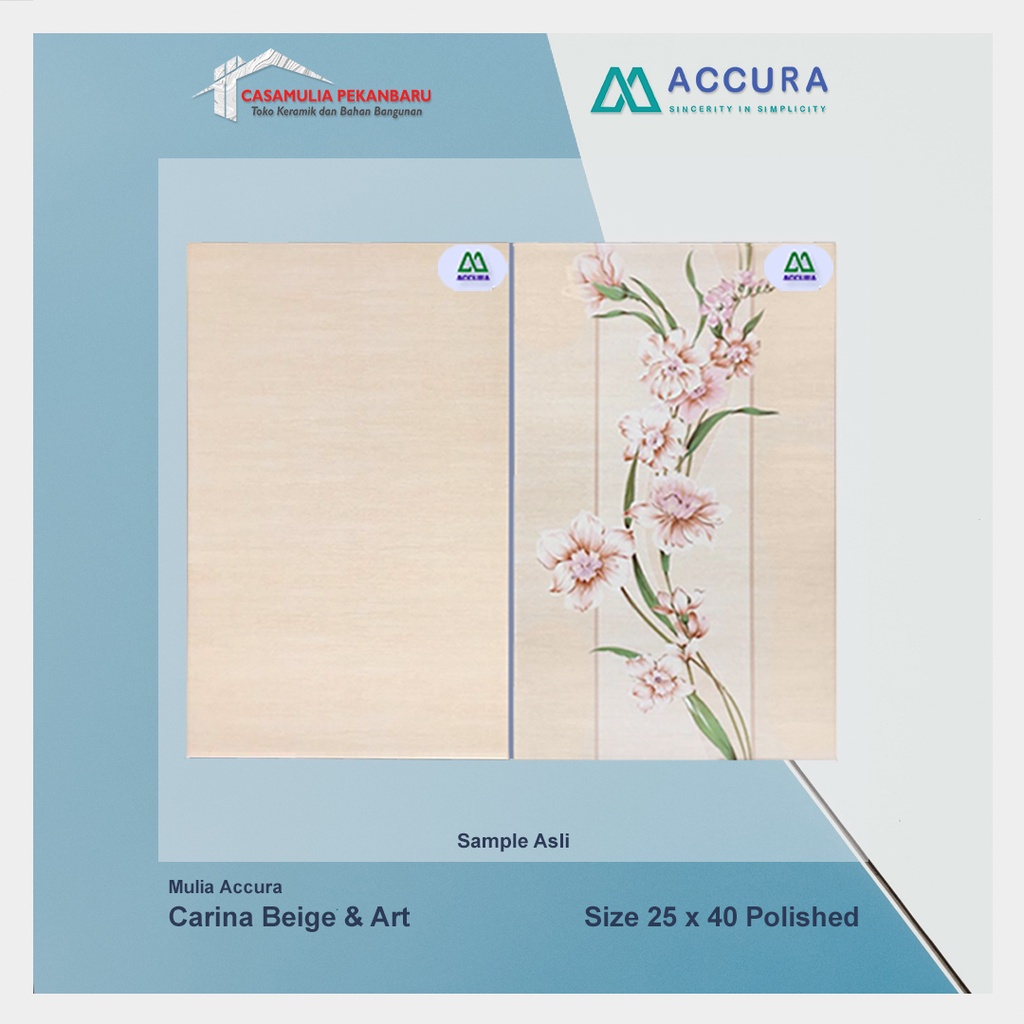 Keramik Dinding Kilat Mulia Accura 25x40 Carina Beige KW 1