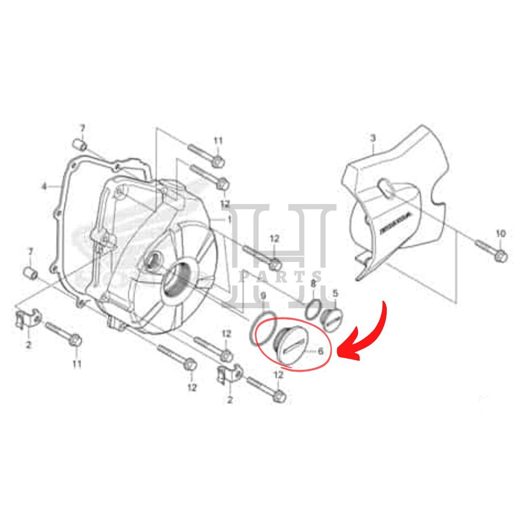 CAP BAUT TUTUP BAK MAGNET BESAR 30MM SUPRA X 125 FI KARBURATOR HITAM 90087-KVL-N00 ASLI ORIGINAL AHM HGP HONDA