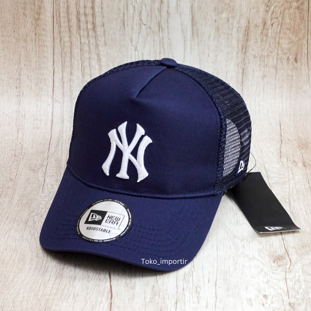 Topi NY MLB Trucker Topi Baseball Pria Import Mirror Ori