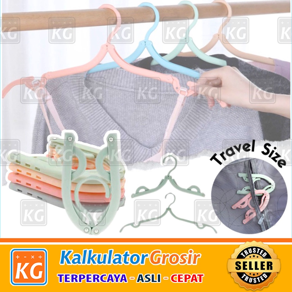 Hanger Lipat Gantungan Baju / Cantelan Jemuran Pakaian Baju Syal Hijab / Foldable Hangers For Travel Portable Serbaguna Travelling