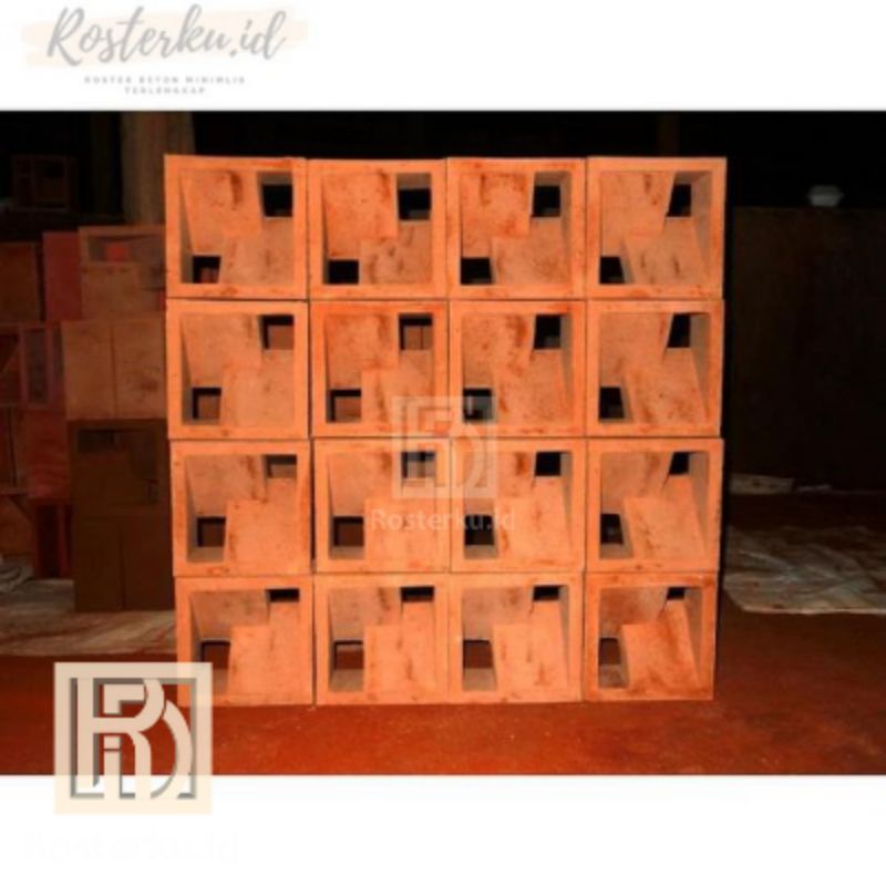 roster beton minimalis motif K/pentilasi udara rumah